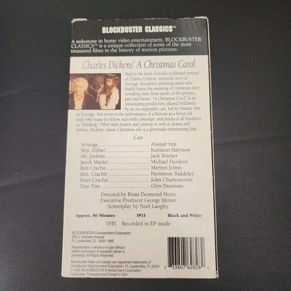 Charles Dickens A Christmas Carol VHS Movie *see description* - Picture 2 of 4